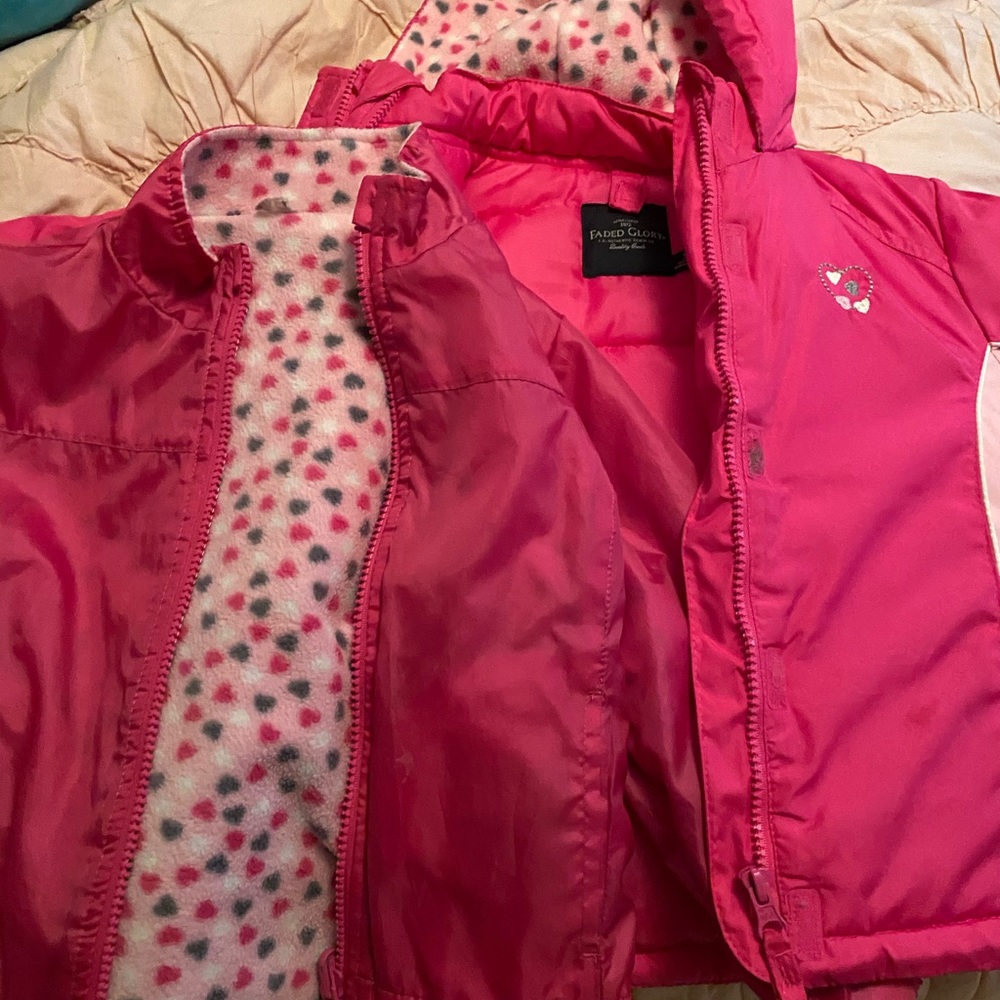 Warm toddler coat with removable lining